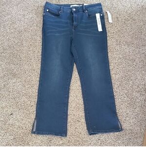 Tahari High Rise Women's Jeans - Dark Blue